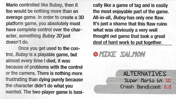 Bubsy 3D - Ultra Game Players