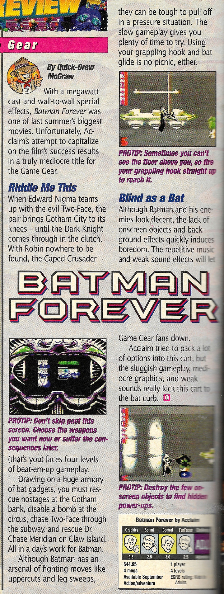 Batman Forever GamePro Review